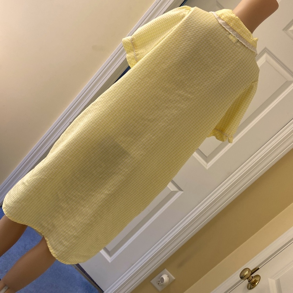Vintage House Dress, 80s Loungewear Patio Dress, Smock Dress, Pearl Snaps. - Picture 3 of 8